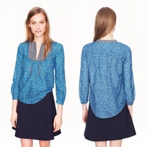 J. Crew Flowerpatch Peasant Top
